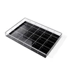 Acrylic Jewelry Tray Showcase Display Organizer Holder Dividers for Stud Drop Earring,Watch,Bead,Trinket Storage Box Dish Drawer 6