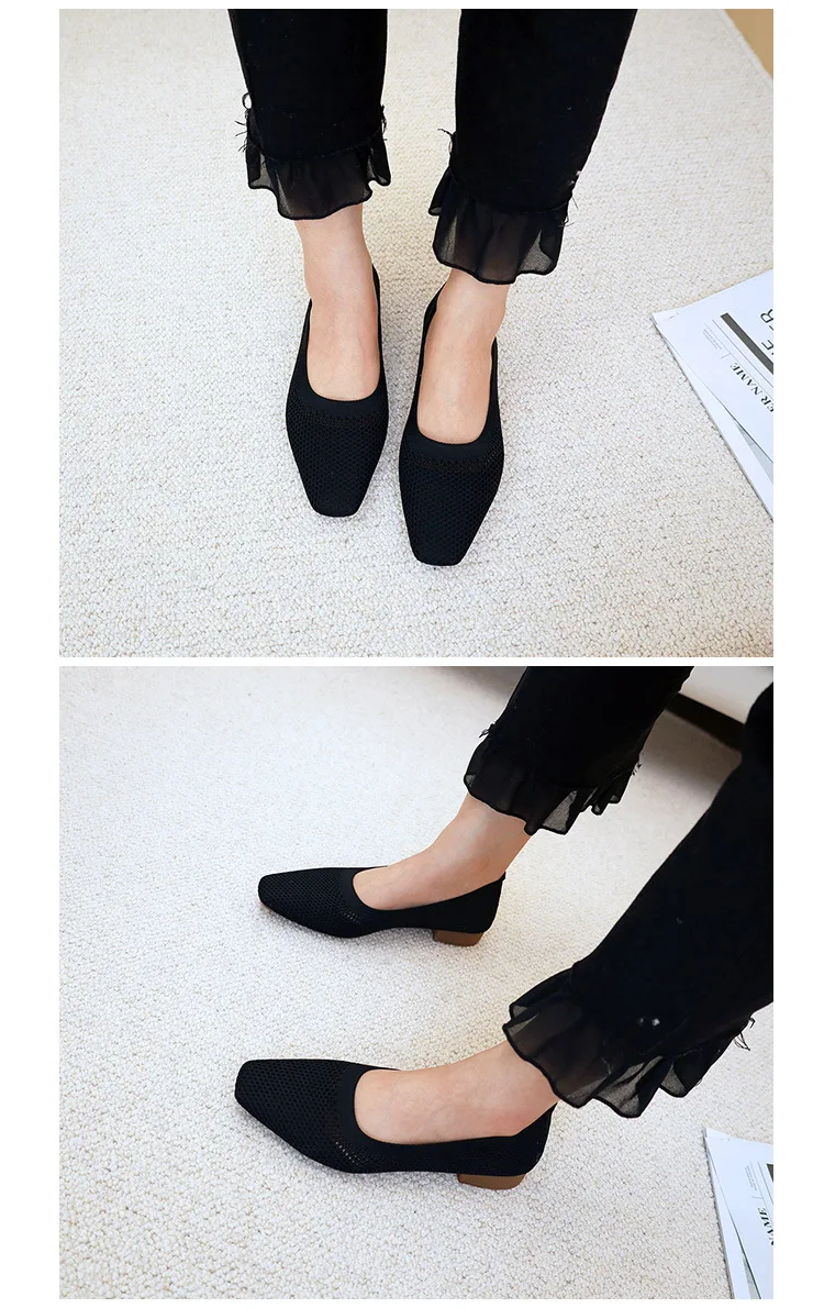 Hollow Knitted Mesh Shoes of Women Summer Comfortable Breathable Lightweight Luxury Girls Air Flats Daily Work Ladies Loafers