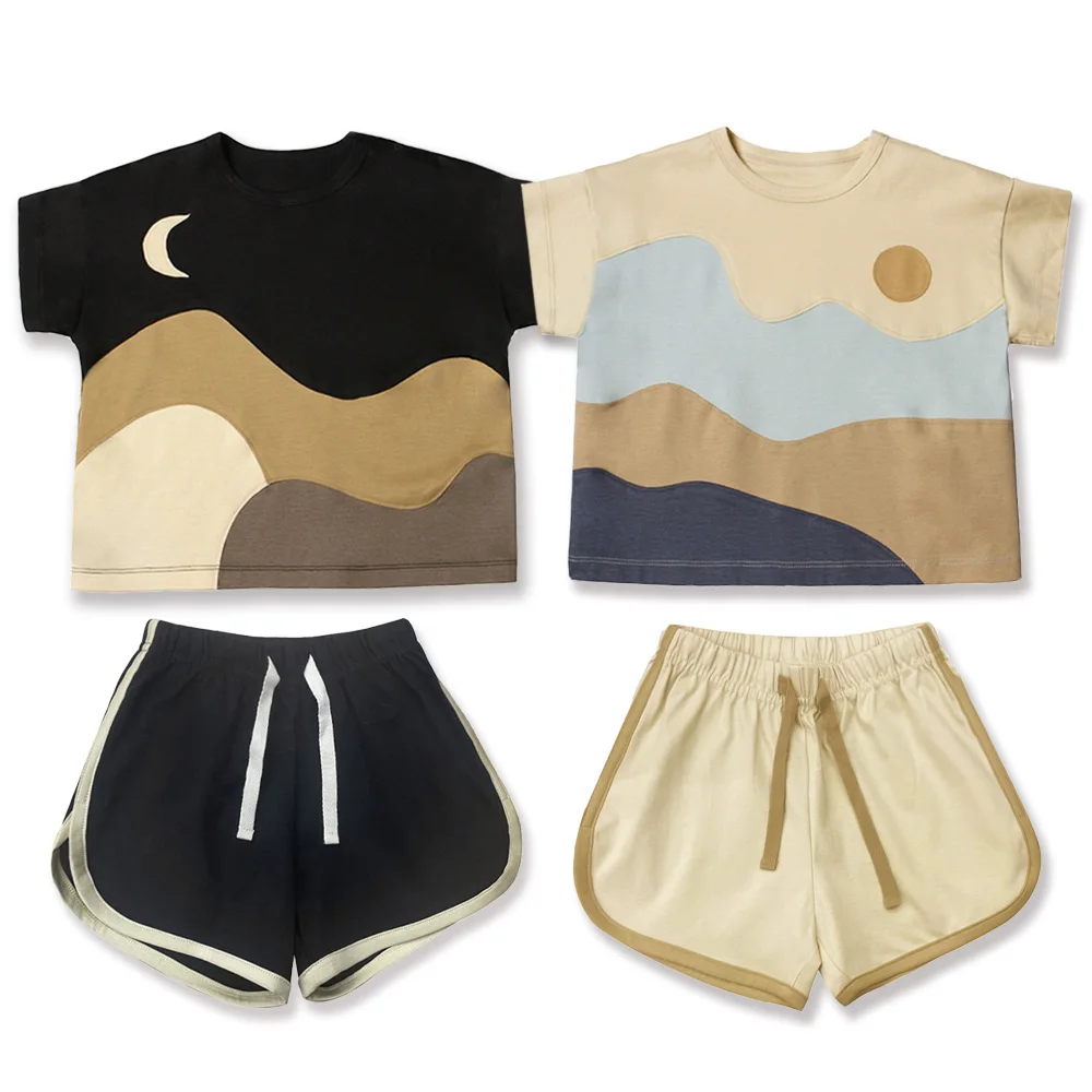 

Baby Boy Pure Cotton Short Sleeve T Shirts Summer Oversize Patch Popsicle Shirt Soft Baby Girls Tees O-neck Pullover Tees