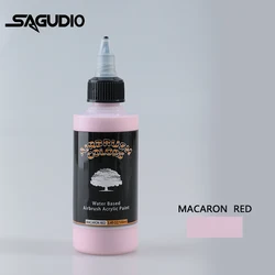 SAGUD Acrylic Matte Inks - Versatile Water-Based Paints for Creative Projects, 32 Vibrant Colors (100ML/Bottle) (MACARON  RED)