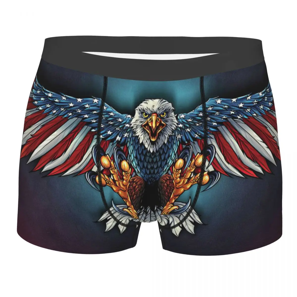 

Eagle With Us Flag Wings Spread Underpants Breathbale Panties Male Underwear Print Shorts Boxer Briefs