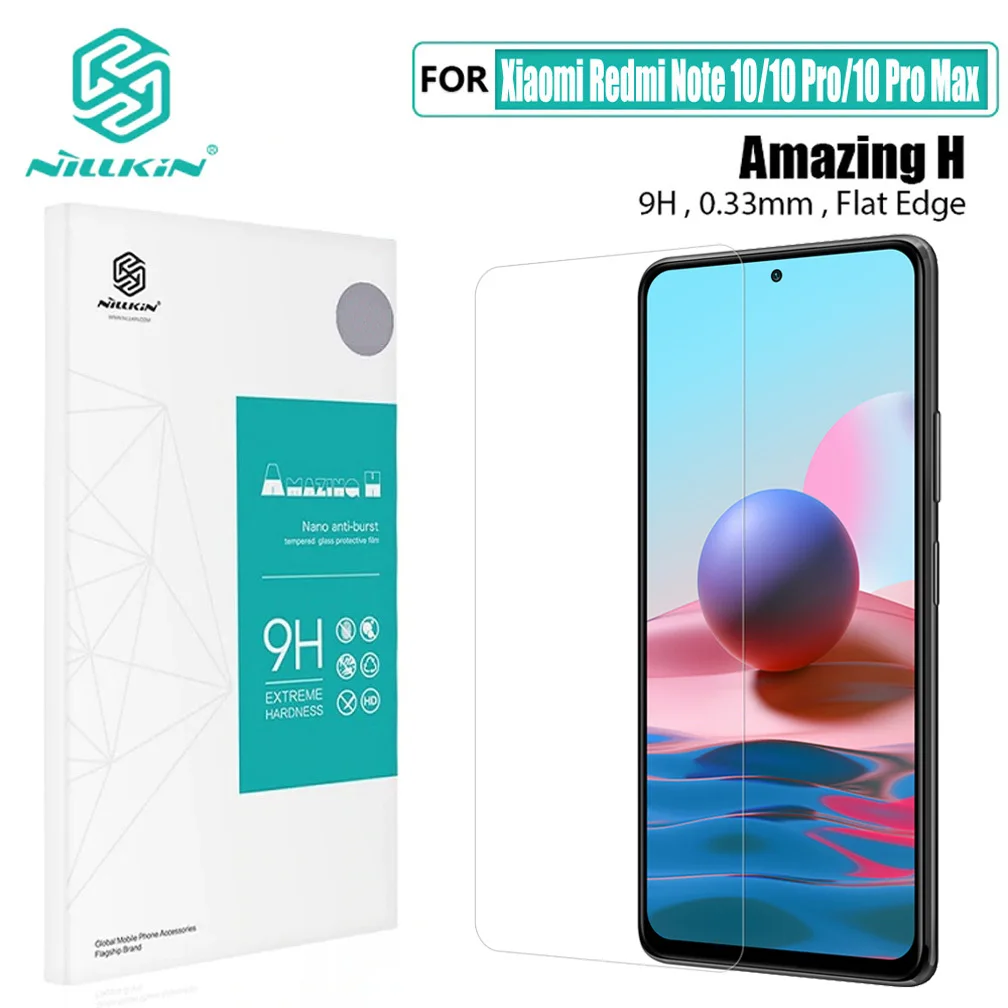 For Xiaomi Redmi Note 10 10 Pro 4G 5G 10S Tempered Glass Nillkin H