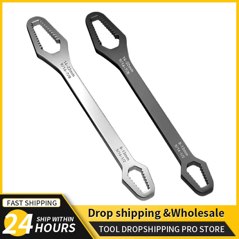 

8-22mm Universal Torx Wrench Self-tightening Adjustable Glasses Wrench Board Double-head Torx Spanner Hand Tools for Factory