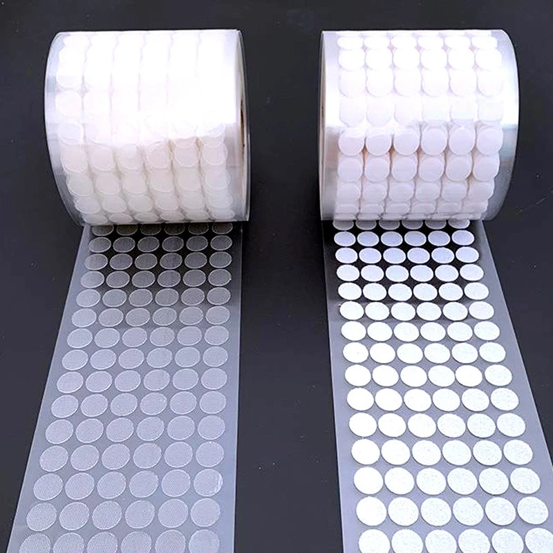 

Dots Stickers Adhesive Fastener Tape 10/15/20/25/30mm Transparent black white Strong Glue Dot Sticker Waterproof Hook Loop Tape