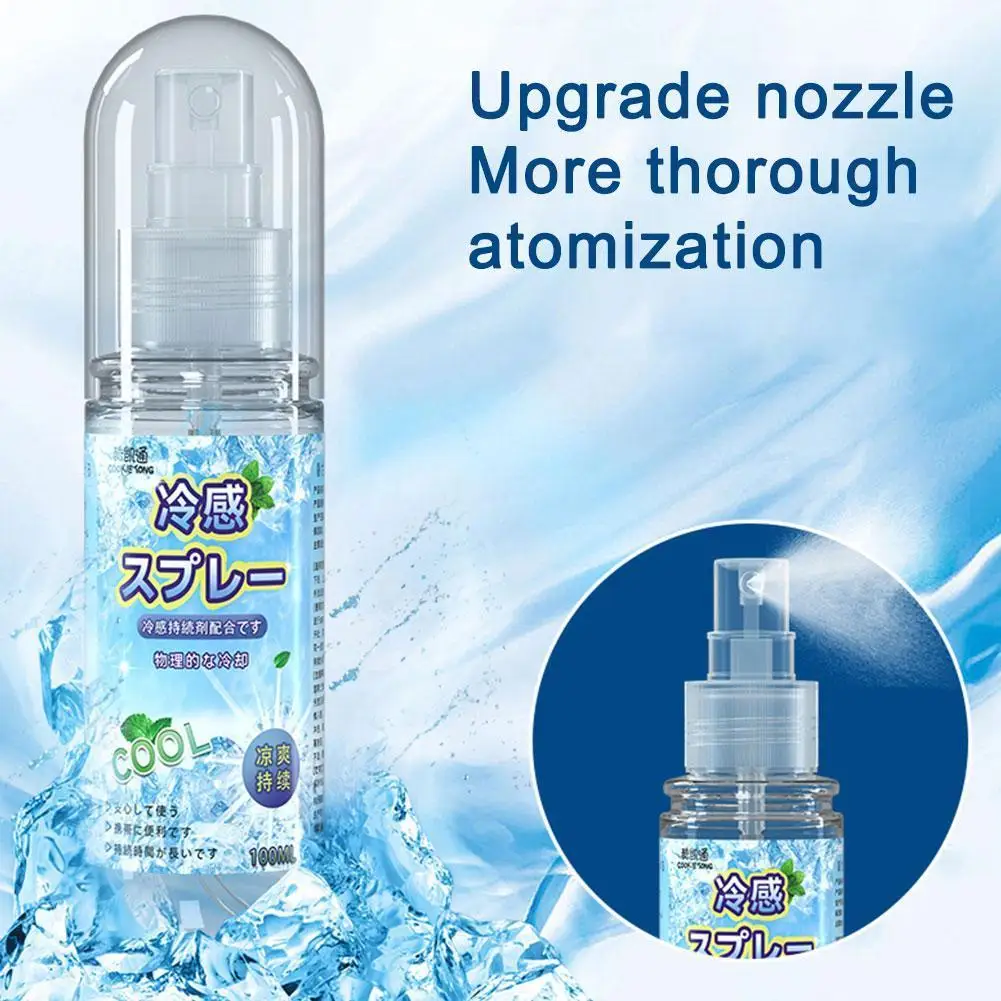 

50/100ml Cooling Spray Natural Mint Mist For Quick Cool Long Lasting Body Mist Spray Summer Prevent Heatstroke Commuting/Hi A6V7