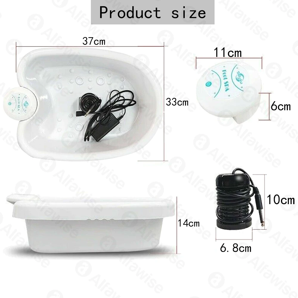 Detox Ion Foot Spa Bath Massager Electric Mini Feet Bath Cleanse Detoxification Footspa Bath Vibration Health Care Arrays Aqua