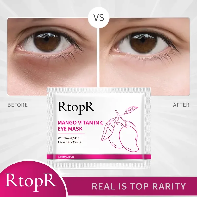 Vitamin C Hydrating Eye Mask Anti-Wrinkle Firming Lifting Fade Fine Lines Moisturizing Eye Patches Brighten Skin Care Products