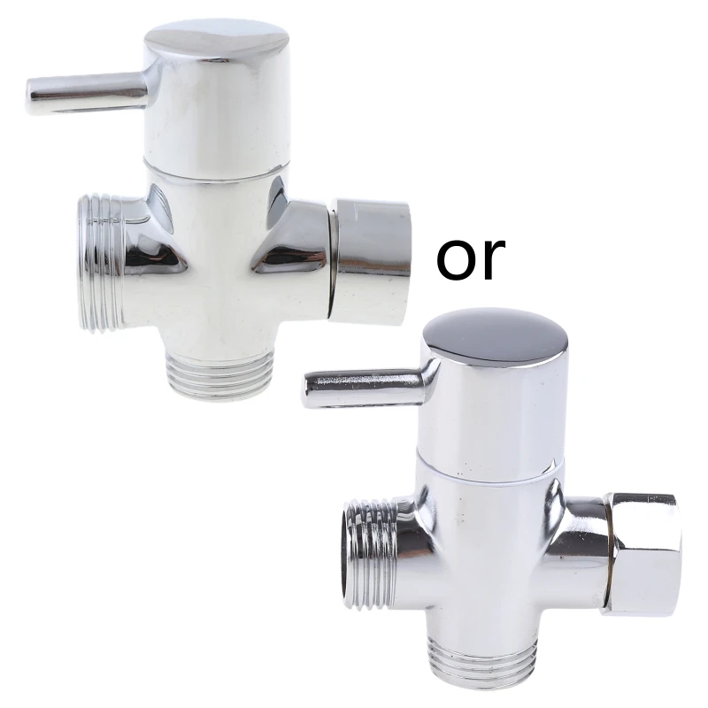 1/4 3 Way Faucet Adapter Diverter Valve Counter Top for Handheld Shower Head Bath Tap Faucet Switch Outlet