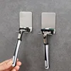 1PCS Bathroom Stainless Steel Punch Free Razor Holder Storage Hook Wall Men Shaving Shaver Shelf Bathroom Razor Rack Wall GY 2