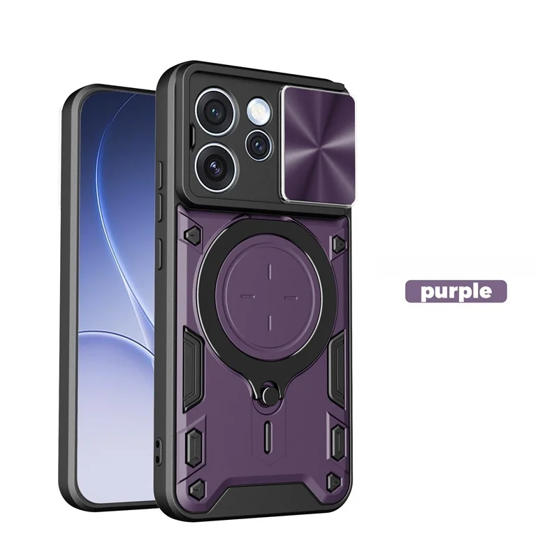 Camera Lens Protection Case with Magnetic Holder and Ring Stand