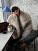 DUOPERI Women Fashion Winter Solid Thick Warm Faux Fur Coat Lapel Collar Long Sleeves Female Chic Lady Casual Outfits 2