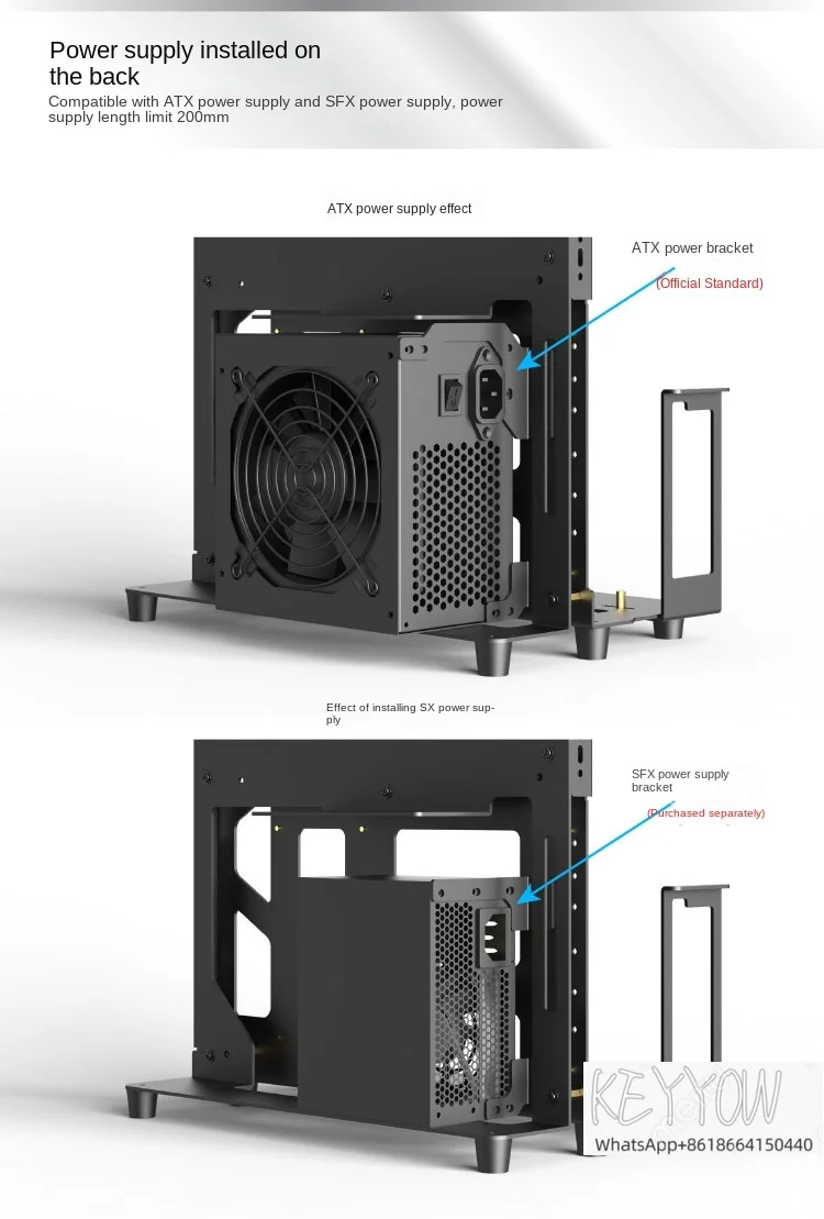 ATX 오픈 컴퓨터 케이스, X5P 2024 데스크탑 컴퓨터 케이스