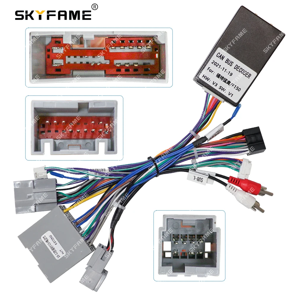 Dodgen car 16pin wiring harness adapter canbus box decoder for ford