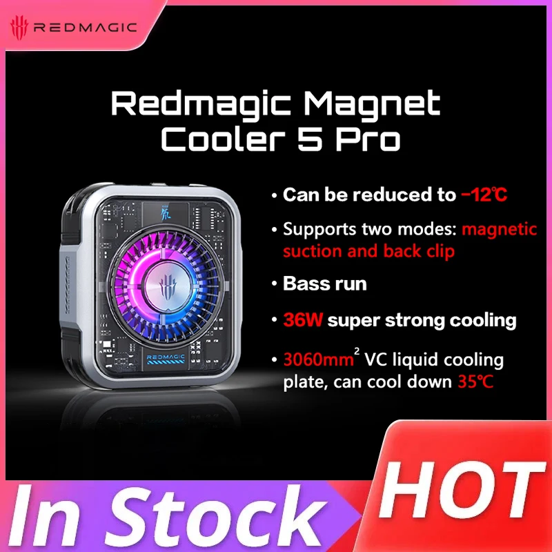

Магнитный охладитель жидкости для телефона RedMagic Cooler 5 Pro, 36 Вт