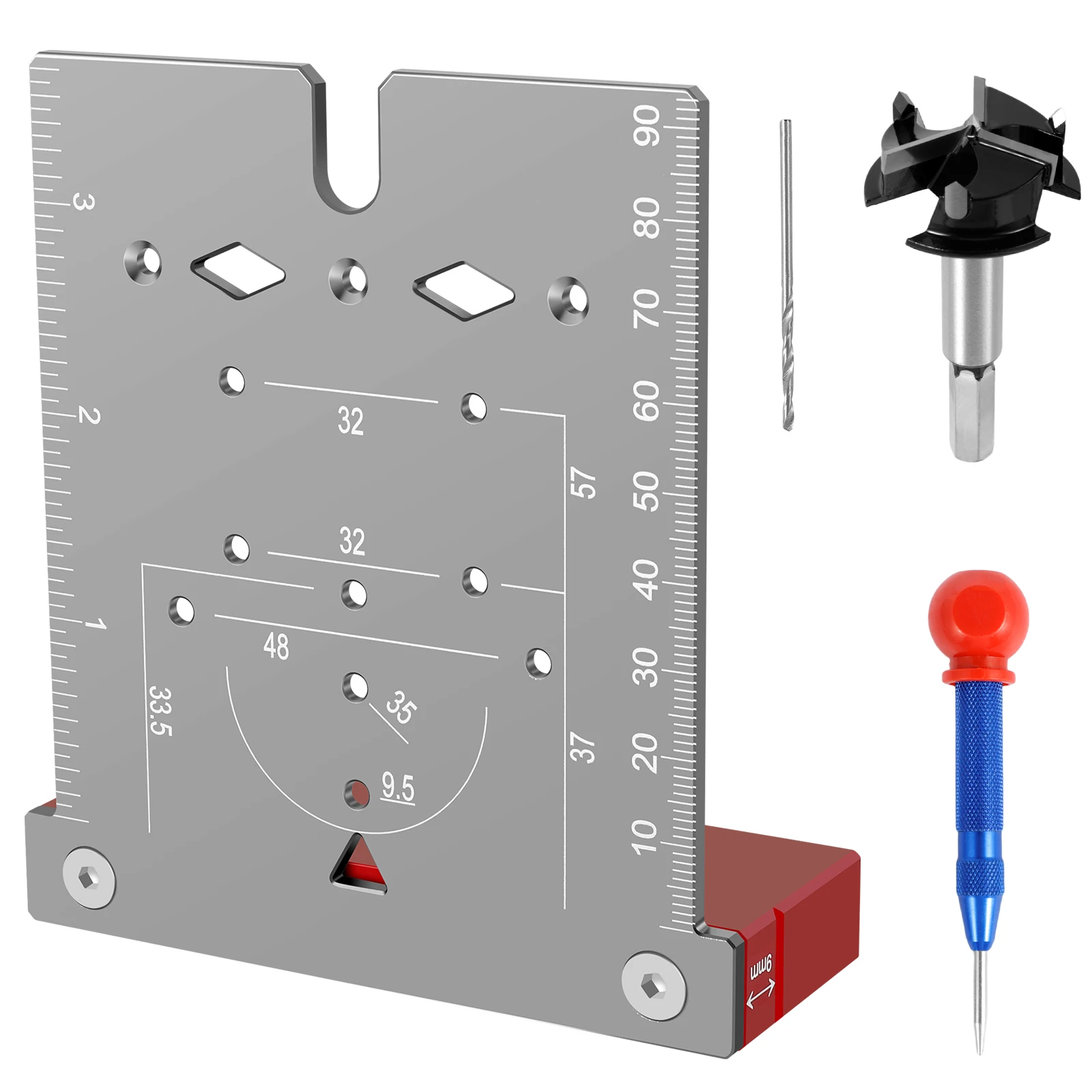 Kastdeur Jig - Verstelbaar Scharnier Montage Tool | Aluminium Deur