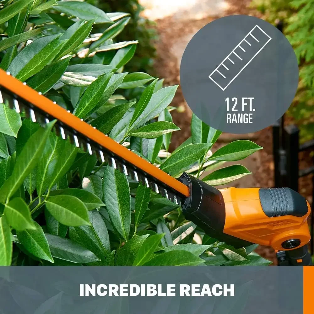 for WORX WG252 20V Power Share 2-in-1 20" Cordless Hedge Trimmer (Battery & Charger Included) 5