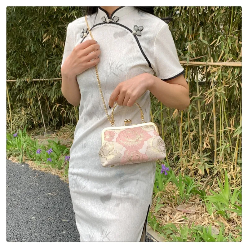 Silk Hasp Exquisite Crossbody Bags - Chinese Style High-Quality Women's Handbags
