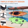Kayak Storage Rack Paddle Board Floor Stand Indoor Outdoor Adjustable Width Canoe Rack Hanger for Surfboard, Boat, Dock, Garage