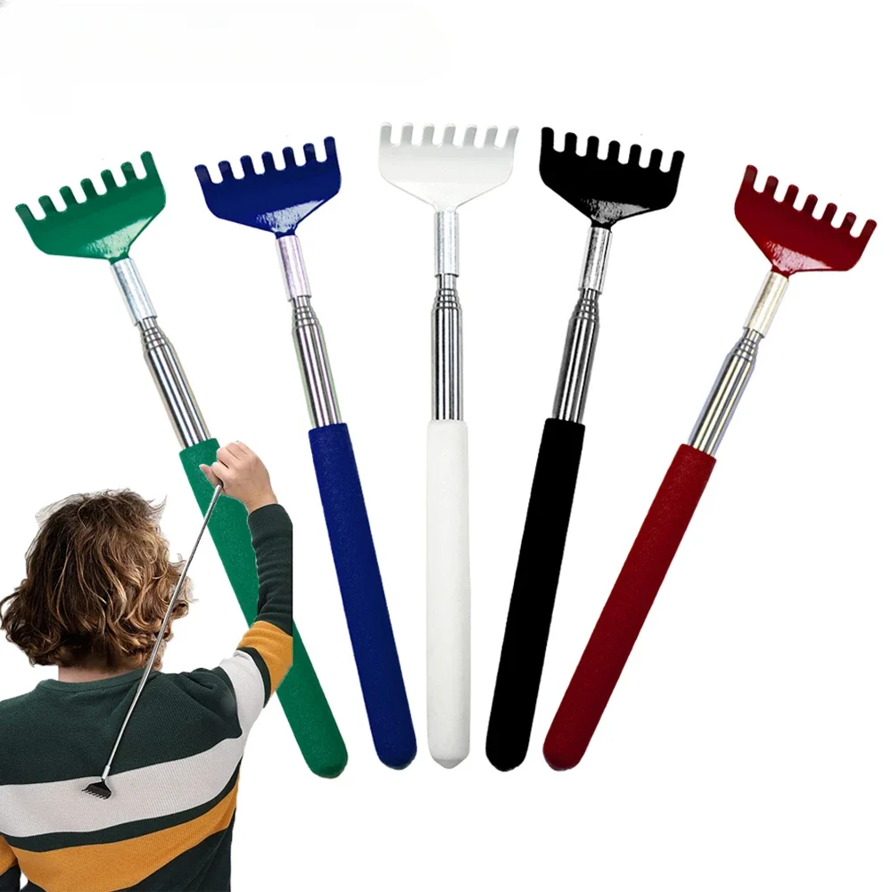 1PcsPortableMetalBackScratcherTelescopicStainlessSteelExtra