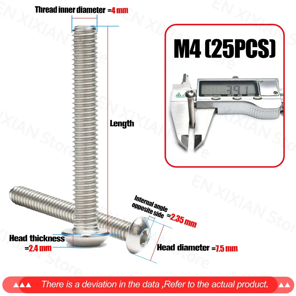 Viti A Testa Di Bottone Flangiata M4 In Acciaio Inox A2 - Bulloni A - Foto 5