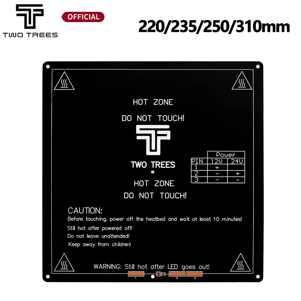 Substrato de Alumínio Cama Aquecida para Ender3 Hotbed com Cabo Plataforma de Heatbed Peça da Impressora 3d 220 mm 235 mm 250 mm 310 mm x mm 12v 24v