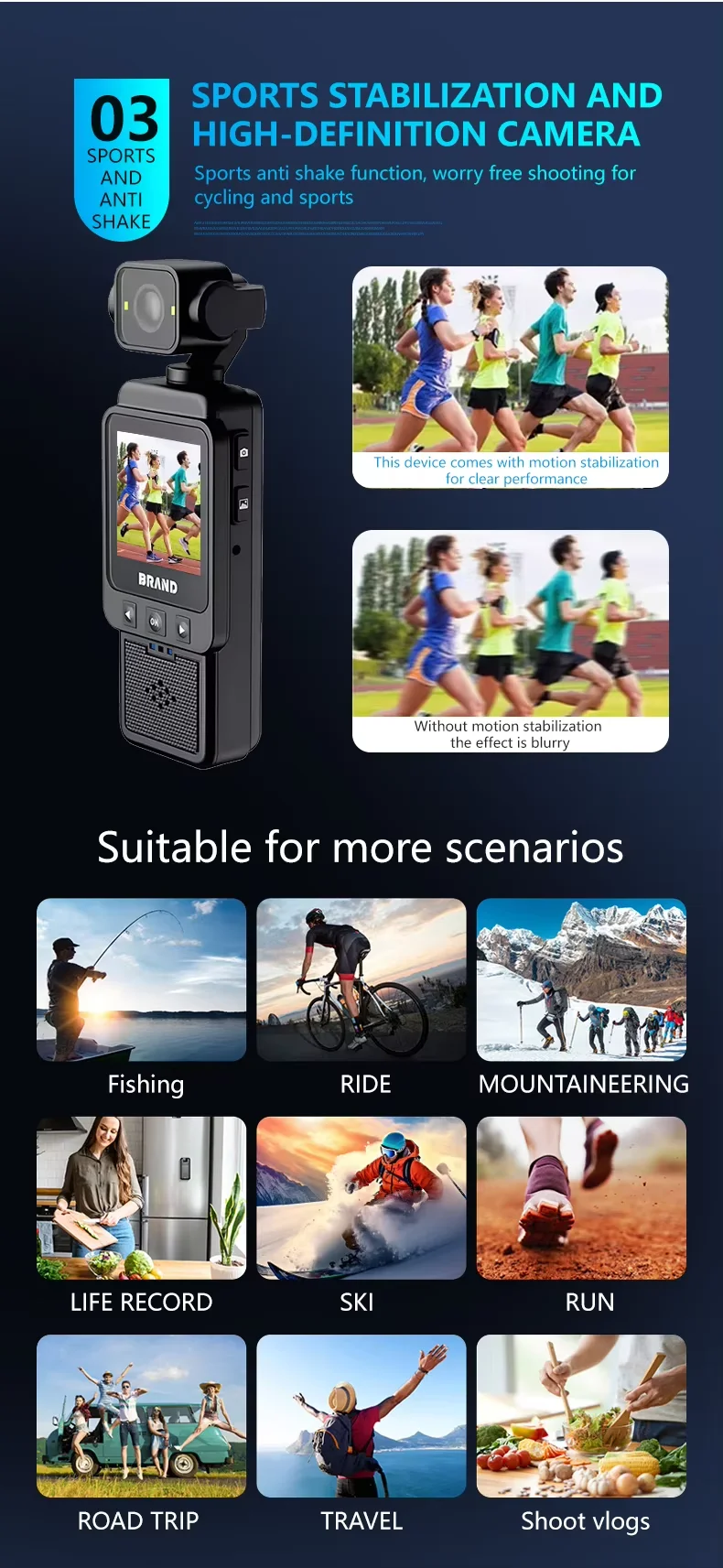 Action camera 1080p wifi sport camcorder voor travel vlogging_voghion.com
