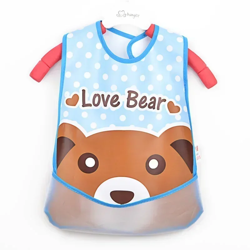 Baby Bib Feeding Bib Cotton Bib Set Cotton Bib Adjustable Baby Bibs EVA Plastic Waterproof Lunch Feeding Cute Cartoon Children Apron Burp