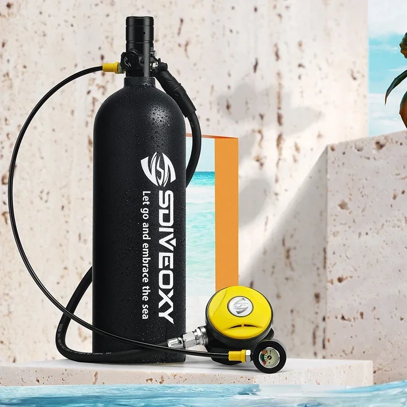 2L Scuba Diving Equipment/gear D Set Mini  Tank  Mask/Adapter Cylinder Oxygen Bottle Underwater Snorkeling Set 6