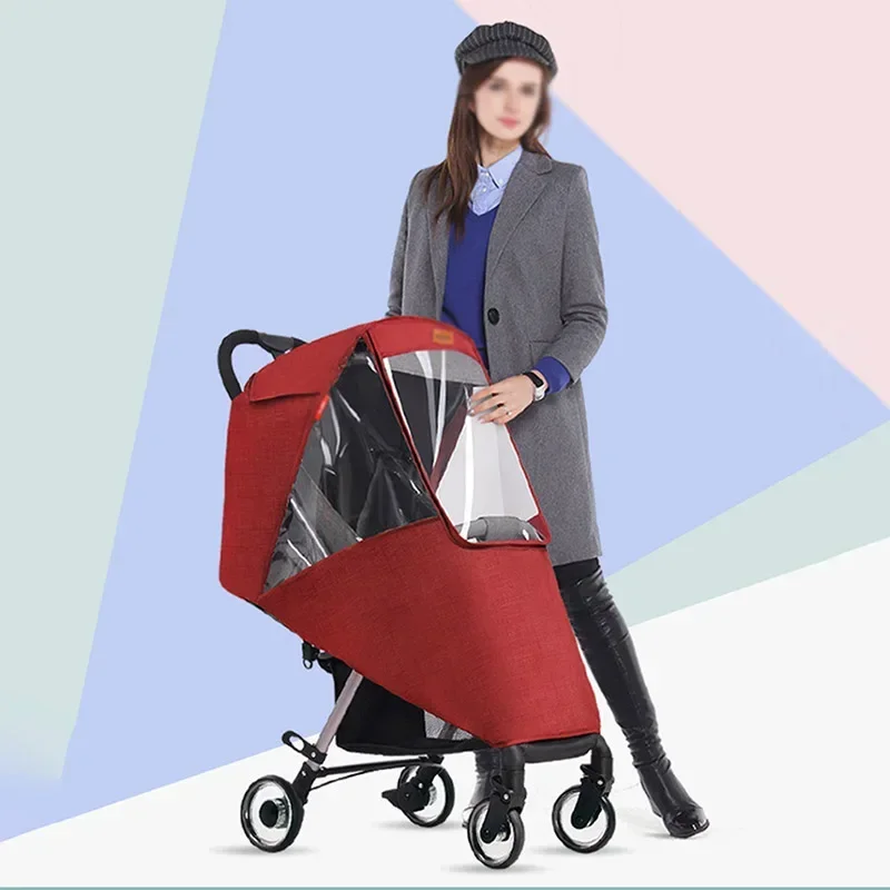 Universal Waterproof Winter Thicken Rain Cover Wind Dust Shield Full Raincoat for Baby Stroller Accessories Pushchairs Suit