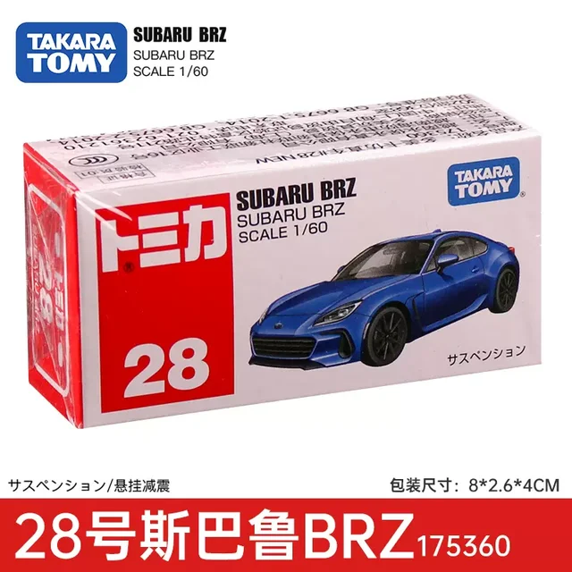Takara Tomy Tomica mainan mobil Subaru BRZ Boys Scale 1/60 Diecast