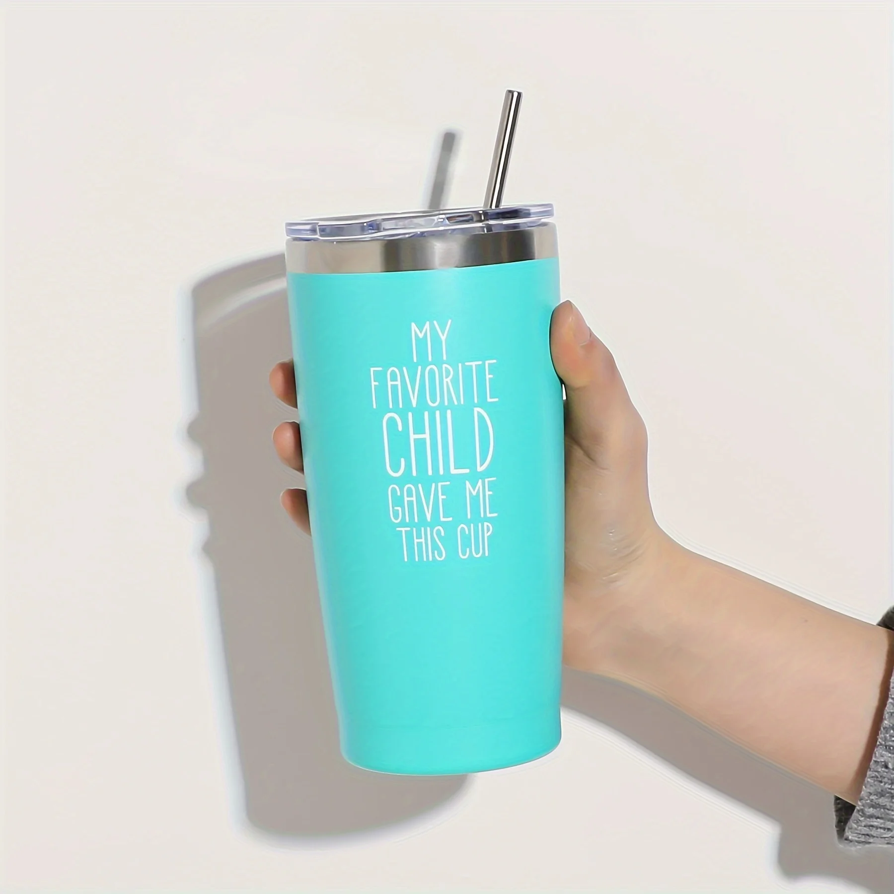 1pc-Portable Car Cup Double-Layer 304 Stainless Steel Insulated