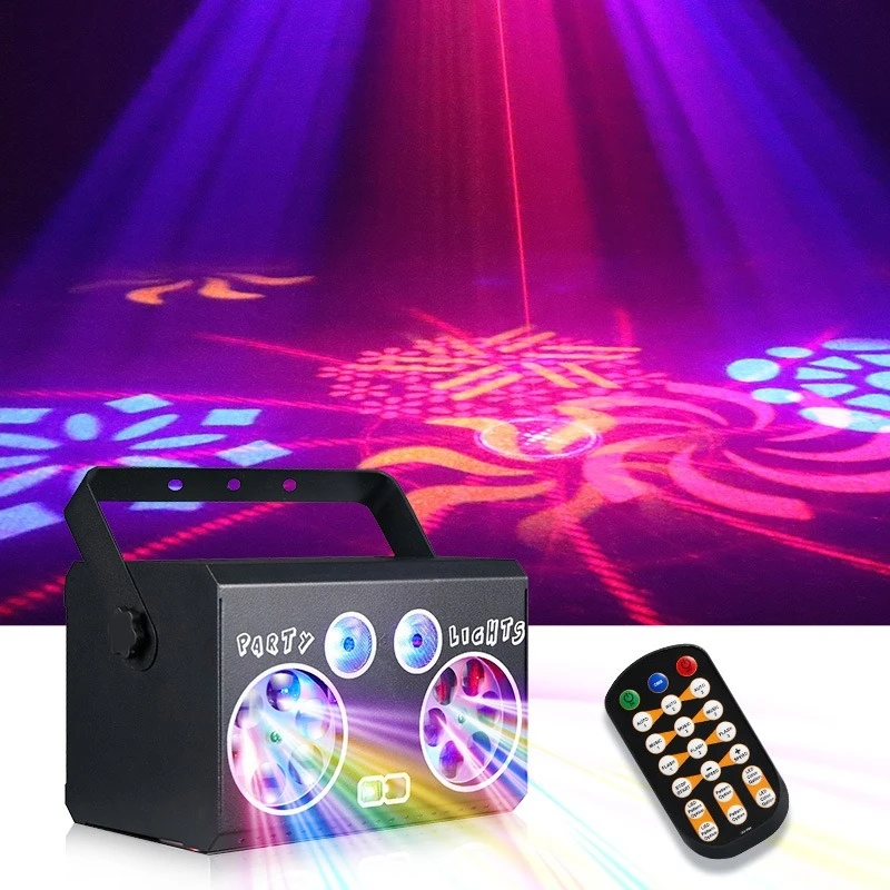 

New DJ Stage Light DISCO Party Light KTV Bar Wedding DMX Voice Control Strobe Light Multi-Pattern Festival Stage Effect