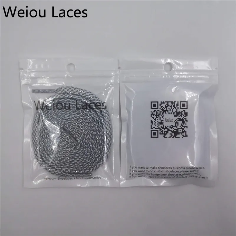 (30pairs/lot) Weiou Glitter Metallic Shoelace Flats Sneaker Sparkle Strings Magic 3M Reflective Visibility Shoe Laces Bootlace