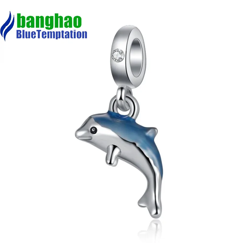 Wholesale DIY Fashion dolphin Charm for making accessories for jewelry alloy pendants bracelets beads DGB1262
