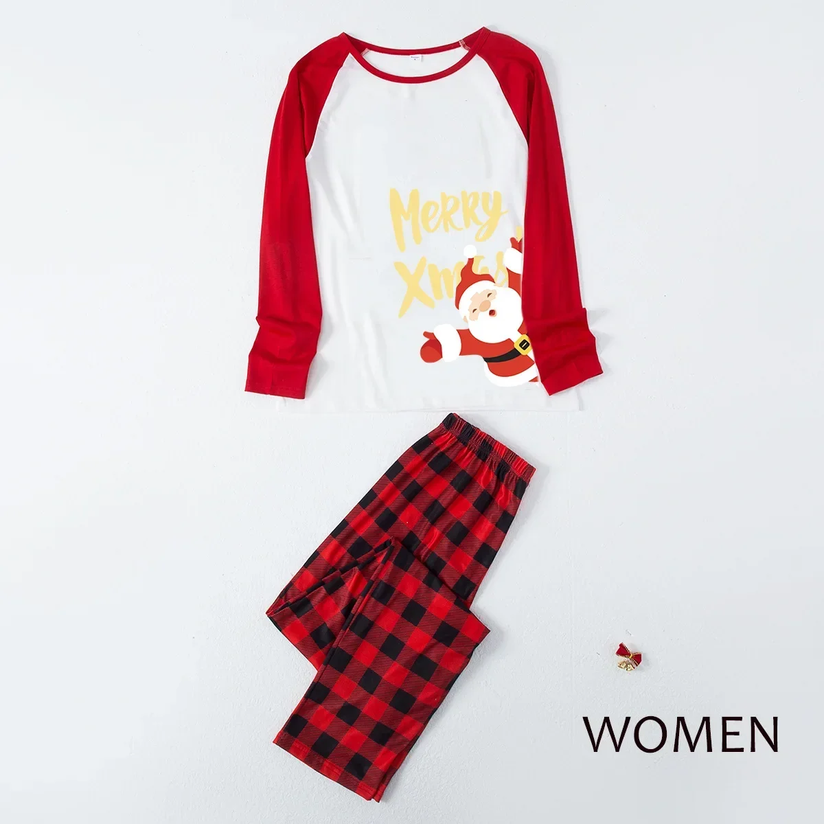 Merry Xmas Santa Claus Print Pajamas Set Parent-child Matching Outfits Soft 2 Pieces Suit Homewear Christmas Family Look Pyjamas