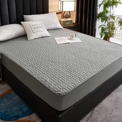 Waterproof Soft & Breathable Mattress Protector - Comfortable and Machine Washable Bedding Cover - 200x200x30cm (Grey)