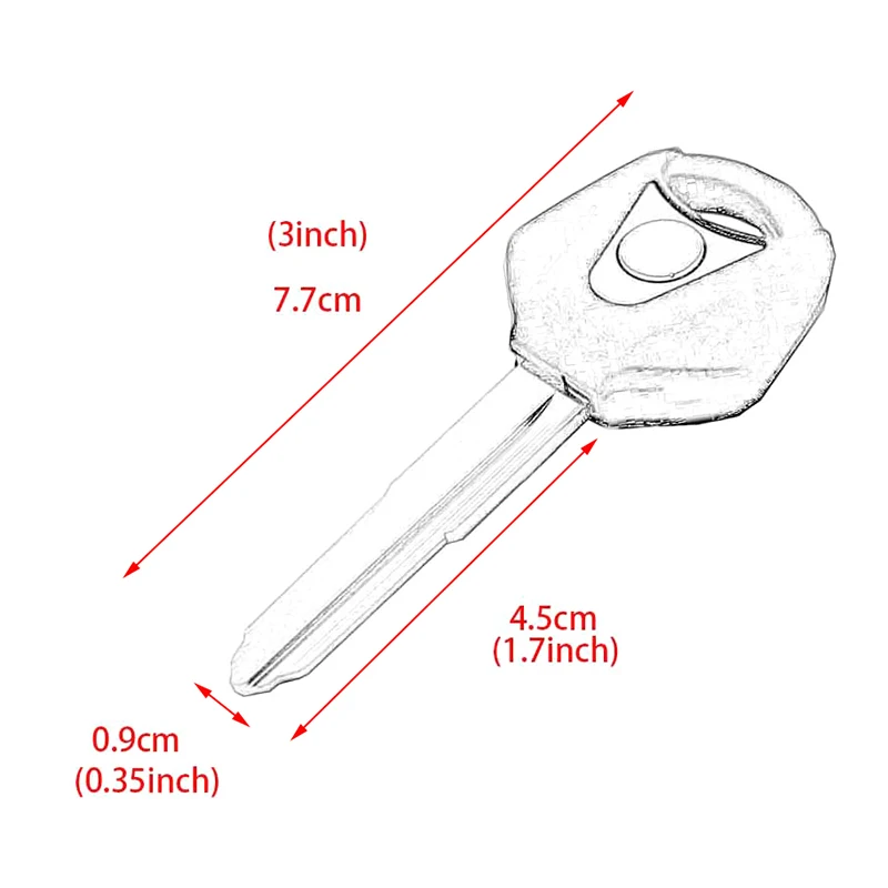 1PC Motorcycle Uncut Blade Blank Key Embryo Fit For Motorcycle key accessory YZF XJR1300 FJR1300 MT09 MT07 XJ6 TMax FZ6 FZ8 R3