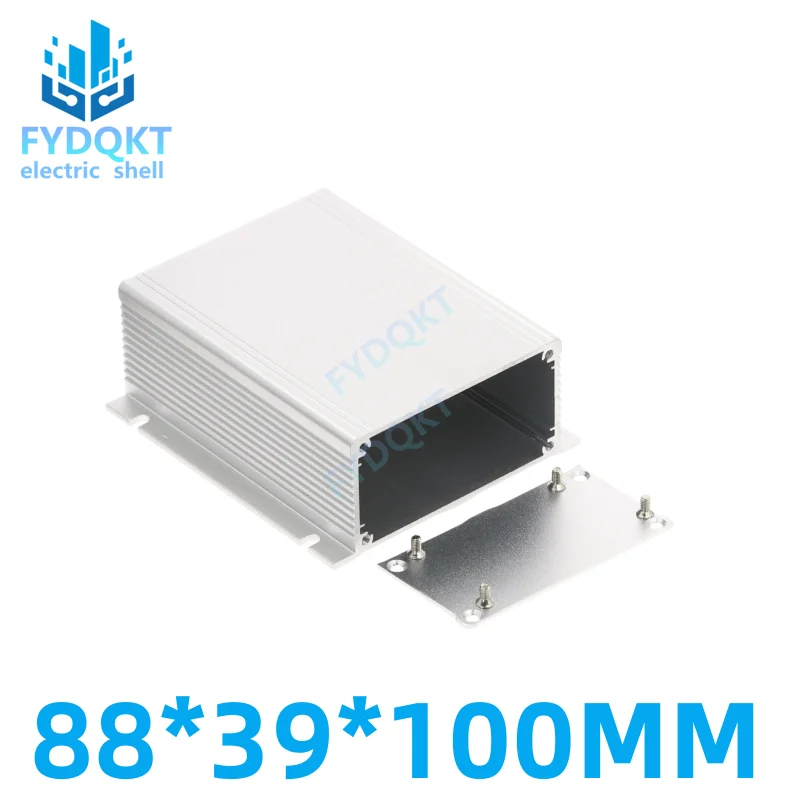 Caixa de Alumínio Extrudido de Prata Caixa de Instrumento Pcb de Energia Eletrônica Case 1pc 88x39x100 mm