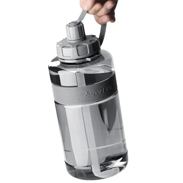 2 Liter Big Water Bottle With Straw 2L/1.5L/1L Large Capacity School Gym Sports Drinking Bottles Fitness botella de agua 물병 5