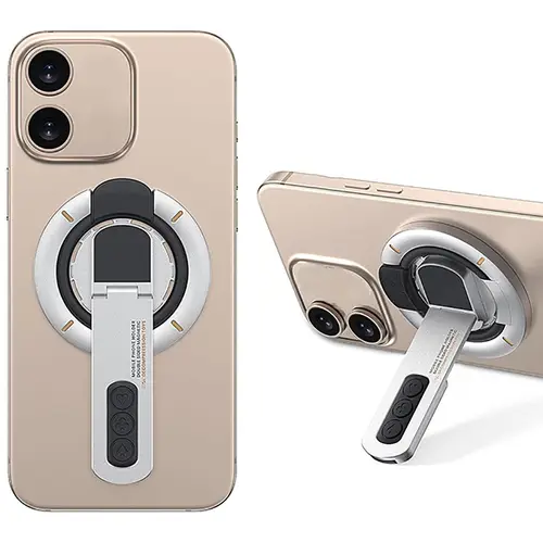Double-Sided Magnetic Finger Ring Holder Rotate Phone Stand MultiFunction Finger Ring Bracket Portable Lazy Man Stand For iPhone - Image 3
