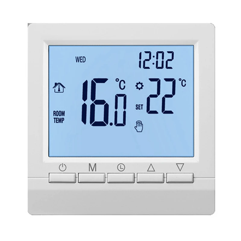 1 Set Wall Mounted Heating Thermostat For Boilers Weekly Programmable Thermostat