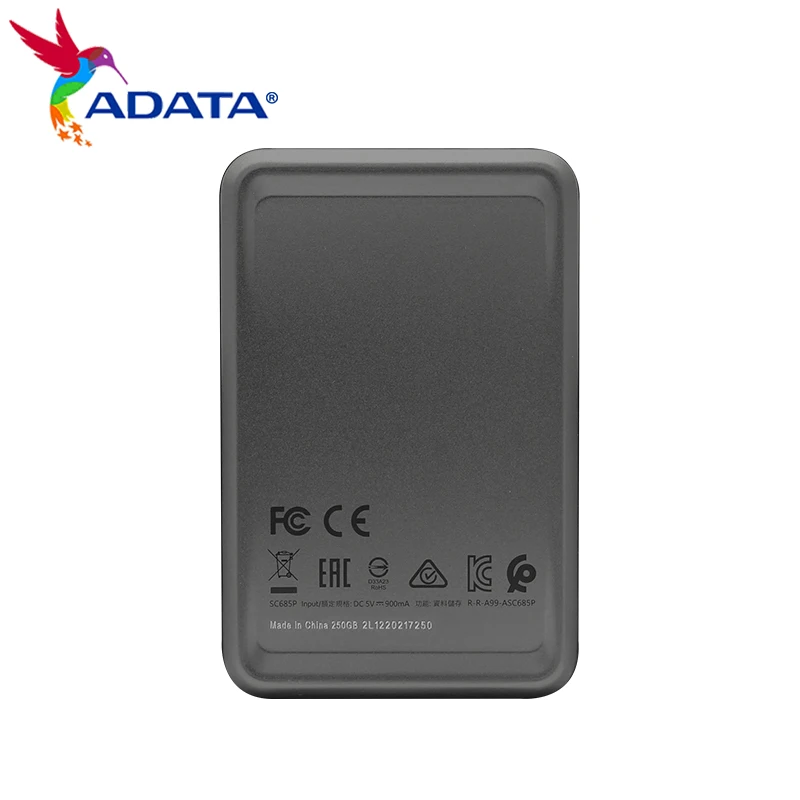 ADATA  ָ Ʈ ̺, ũž  ϵ ̺, SC685P, ޴ SSD, USB 3.2, 2 , 500GB, 250GB