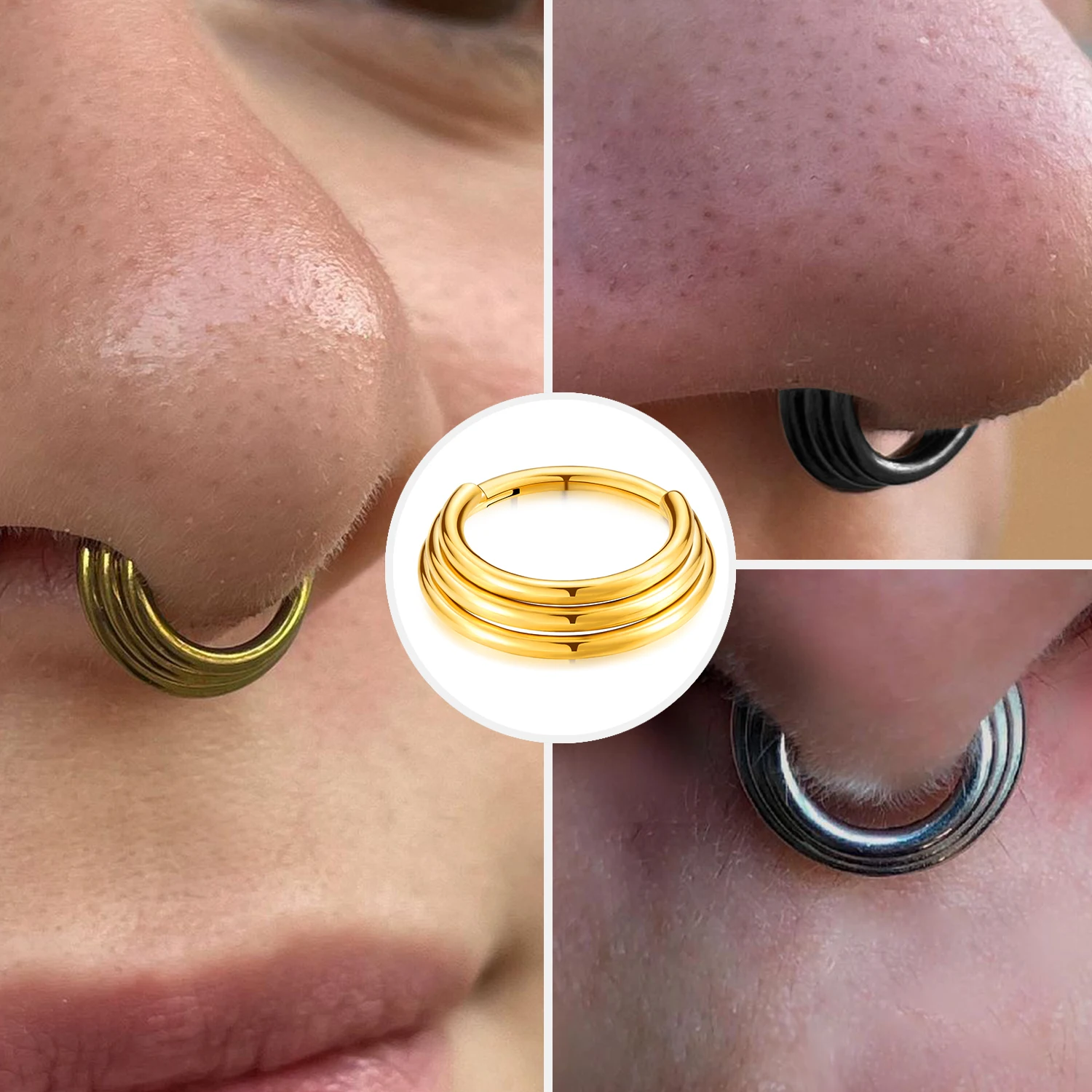 Clicker How To Take Out A Segment Nose Ring Rook Piercing Jewelry