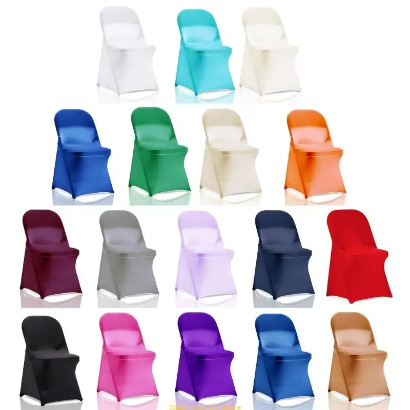 

Stretch Chair Cover Folding Elastic Chair Wedding Birthday New Year
