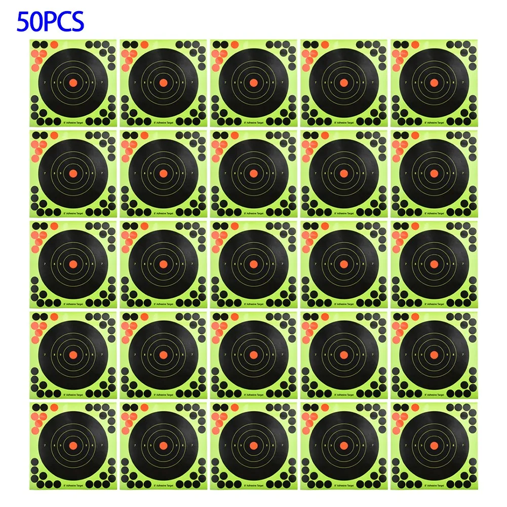 50pcs Target Practice Reactive Glow Shoting Rifle Florescent Papers 111111111111111111111111111111111111111111111111111111111111