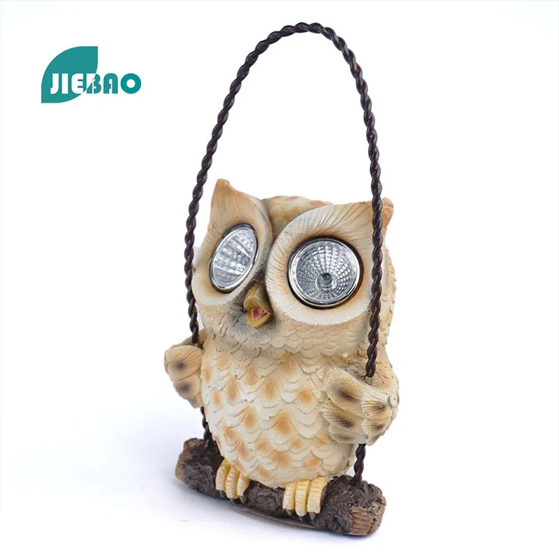 

Resin Statue Swing Solar Light Owl Nordic Abstract Ornaments For Figurines For Interior Sculpture Room Home Decor