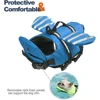 Chaleco salvavidas de alta flotabilidad para perros con flotador de cuello extraíble, traje de baño reflectante de seguridad para mascotas