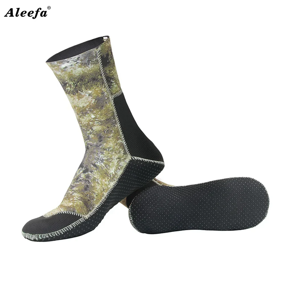 Diving Socks 3mm Neoprene Diving Socks Camouflage Beach Swimming Keep Warm for Scuba Diving 2