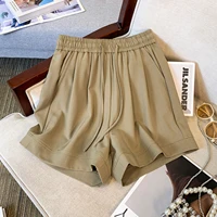 Plus Size Shorts For Women Summer 2025 New Arrival High Elastic Waist Loose Shorts Women Casual Drawstring Women's Short Pants