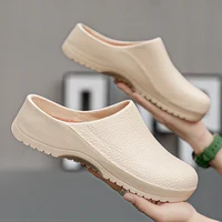 Men Sandals Garden Clogs Waterproof Anti-Slip Oil-Resistant Chef Shoes Comfortable Slippers Women Workers Outdoor Fishing Shoes - Image 2